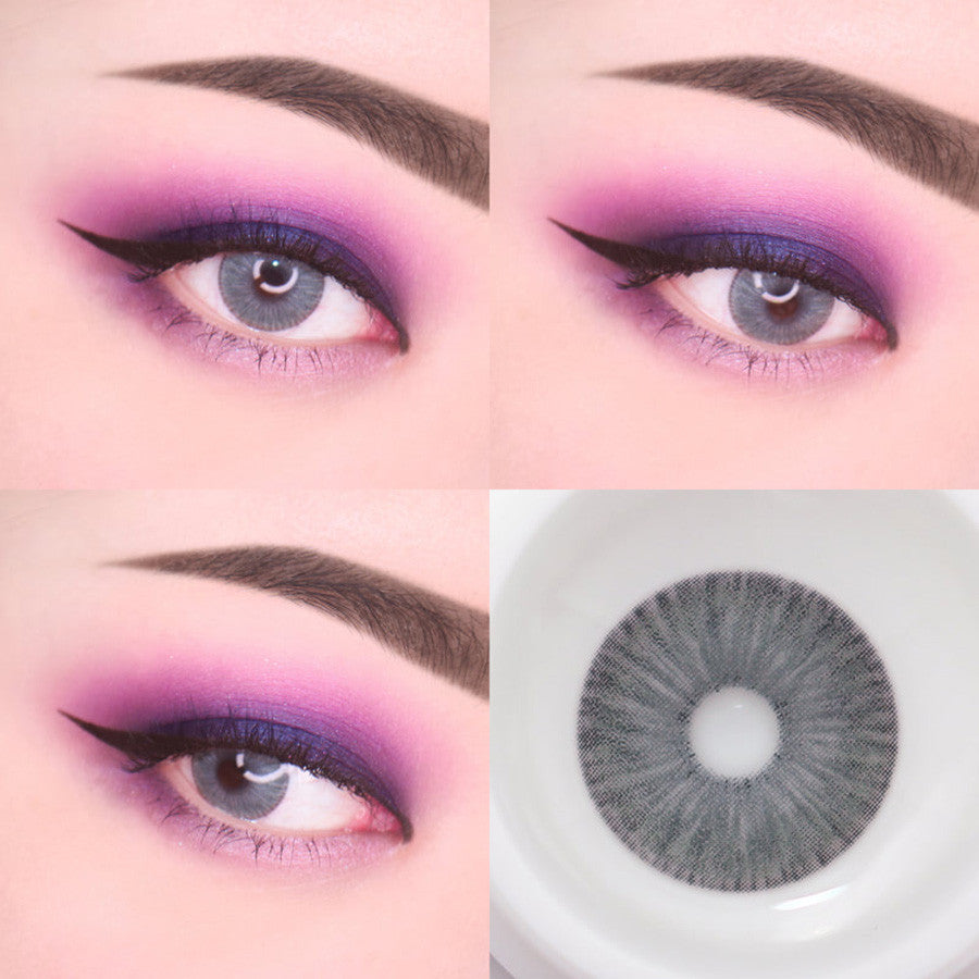 New York N Gray circle lenses by Urban Layer Korea create natural and realistic looking grey eyes