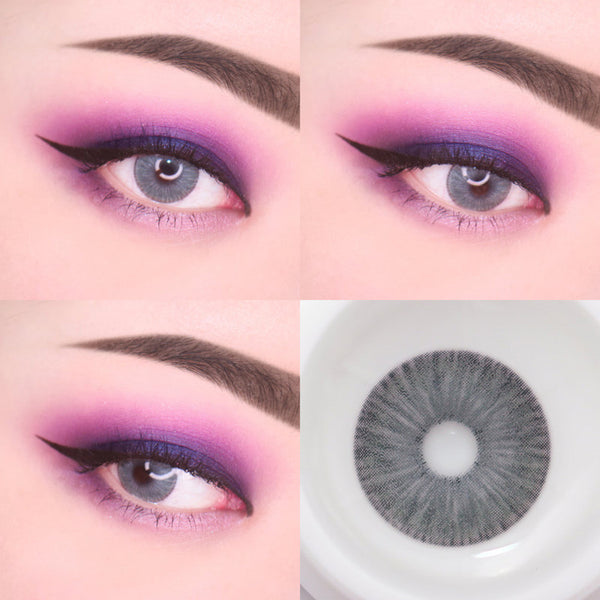 New York N Gray circle lenses by Urban Layer Korea create natural and realistic looking grey eyes