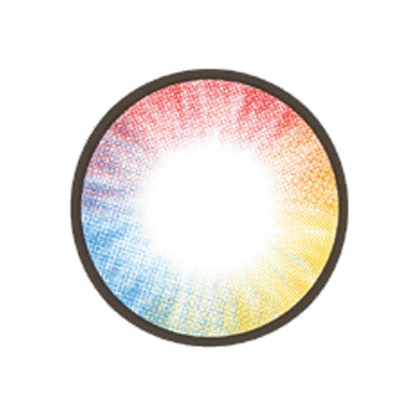 Paradise multi-tone circle lenses / rainbow colored contacts by Urban Layer Korea (USA fast shipping)