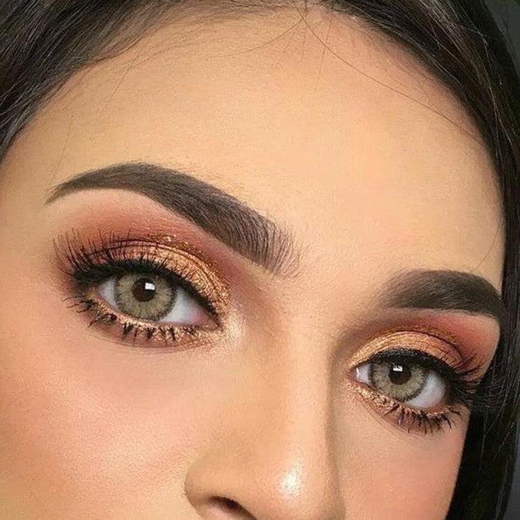 Korean circle lenses for glamorous eyes: FreshTone Premium Hazel contacts (US Stock)