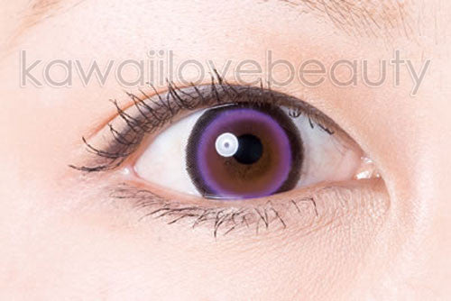 Close-up of violet WIA21 circle lens.