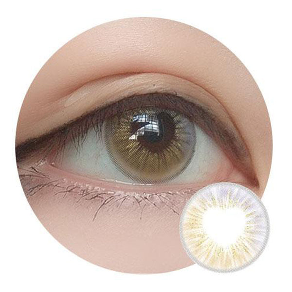 Glitter Heart Brown Circle Lenses