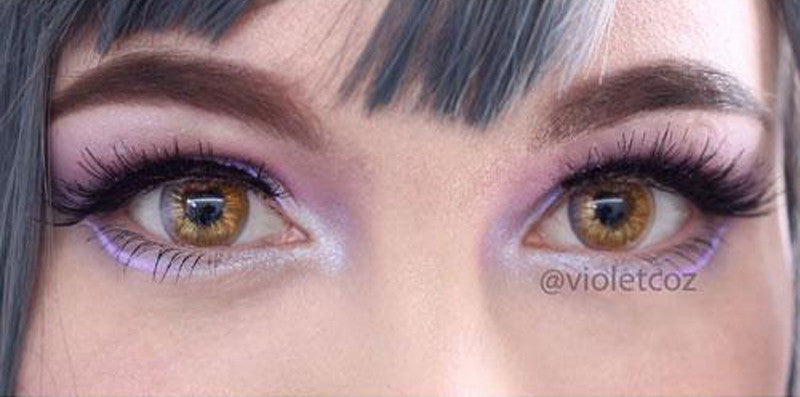 Glitter Heart Brown Circle Lenses