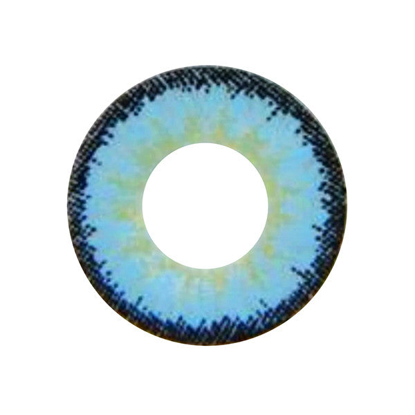 Snow Blue circle lenses are the perfect choice for brilliant color and eye enlarging effect. These vibrant blue big eye colored circle contact lenses make a bold statement and are ideal for cosplay and other creative makeup and alternative fashion looks. Snow Blue cosmetic circle lenses by Sweety let you express your individuality and they ship fast and *free from the USA.