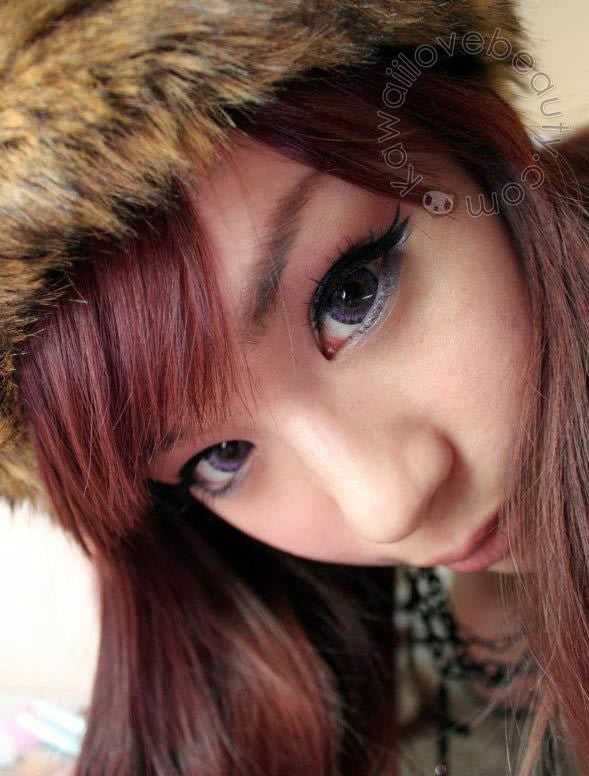 Sunny Girl violet circle lenses for dolly eyes