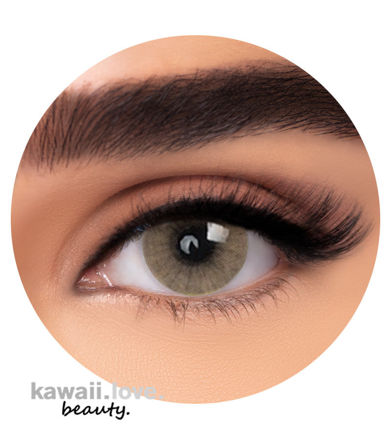 Authentic Korean circle lenses for dramatic light brown eyes, try FreshTone Super Naturals Hazelnut contacts (US Stock and fast, free shipping available)