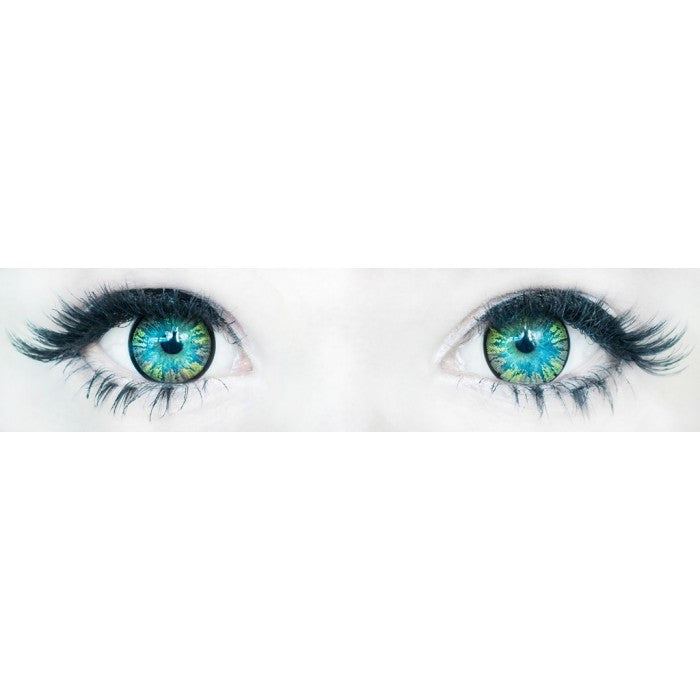 Comfortable, doll-eye Korean contact lenses in Rainbow Brown by Sweety.