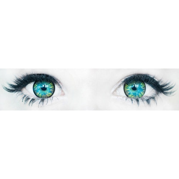Comfortable, doll-eye Korean contact lenses in Rainbow Brown by Sweety.