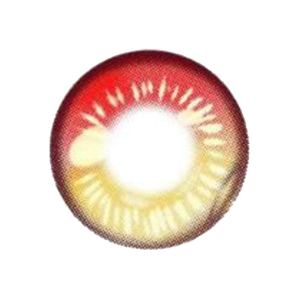 These brightly colored contact lenses in Anime Red are super kawaii, featuring vibrantly opaque pigments and a 4-tone painted manga-like effect for the ultimate cosplay transformation. Sweety Anime Red circle lenses come with a free contact lens case and ship fast from the USA.