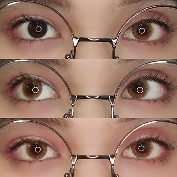 Glass Ball Brown Circle Lenses