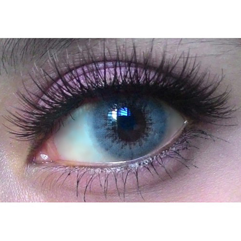Closeup on Sweety Solotica Grey lenses for gorgeous natural looking gray eyes, shipping fast and free from the USA