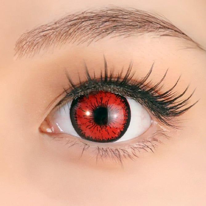 Tokyo Red N Circle Lenses | Yearly Contacts Secondary image