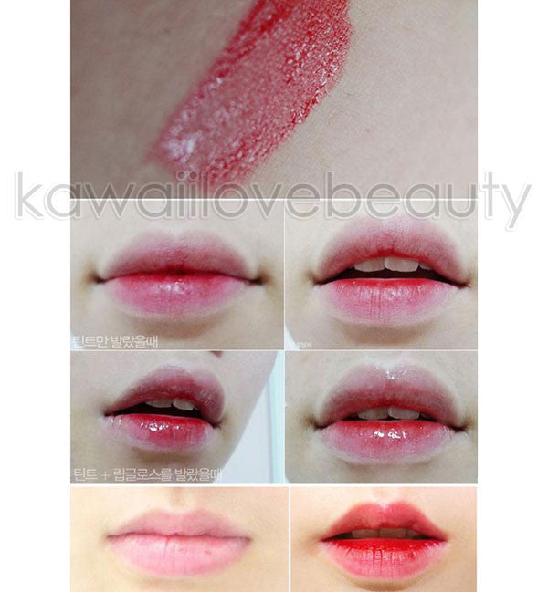 Apply Tony Moly CatChu Wink Tony Tint with or without gloss on top for either a matte or shiny lip.