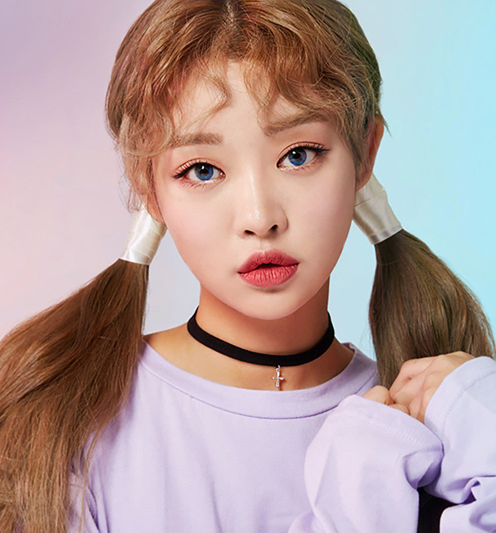 Tropical Blue hologram effect unicorn circle lenses