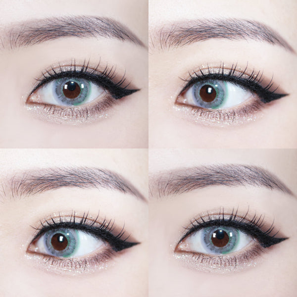 Tropical Grey unicorn rainbow circle lenses