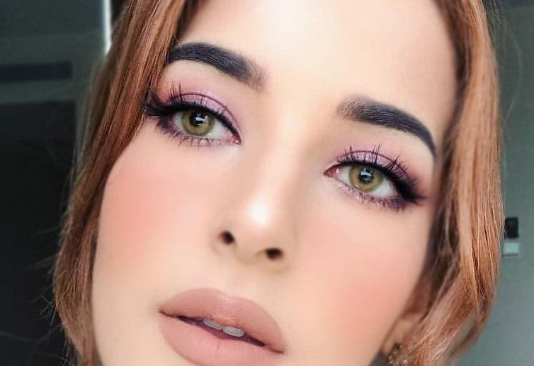 Light brown realistic color with Urban Layer Universe Brown colored cosmetic contact lenses Main image