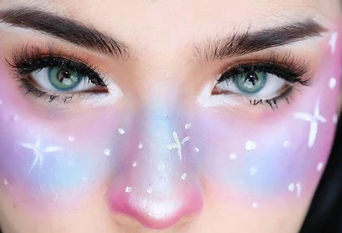 Universe Blue colored circle lenses by Urban Layer, fast shipping from the USA