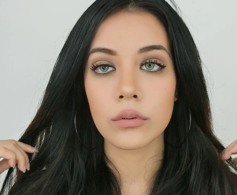 Bright and complete color change with Urban Layer Universe Gray colored contacts / circle lens