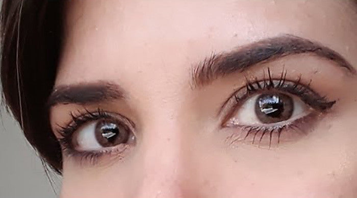 Urban Layer April Brown colored contact lenses in natural light
