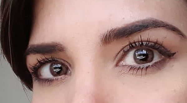 Urban Layer April Brown colored contact lenses in natural light