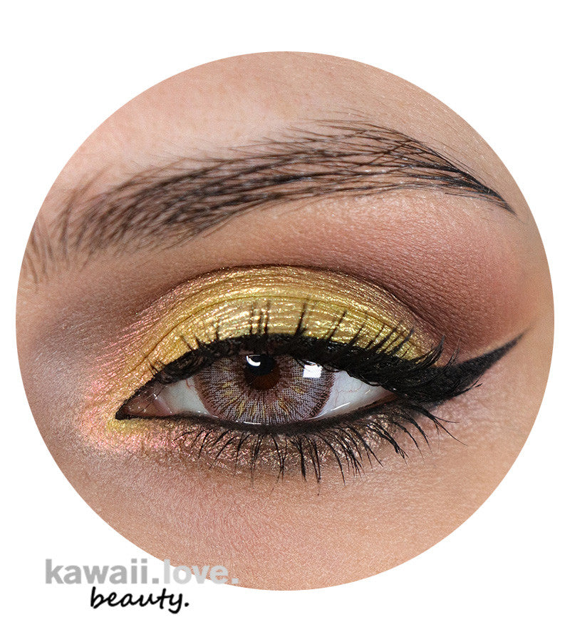 With our exquisite Brown Rain hazel circle lenses, which have a hand-painted style design that highlights four magnificent tones, you may elevate your glance to an alluring level. These glasses are a piece of art as well as an enhancement for your eyes. Because they are made of silicone hydrogel, they put your comfort first and keep your eyes looking bright and fresh all day. These circle lenses are the best option whether you're going for a dramatic makeover, a fashion statement, or just a little extra cla