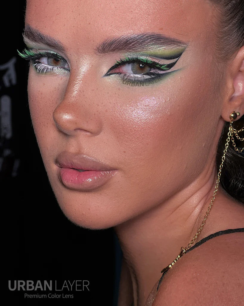 Cleopatra Gray realistic colored circle lens contacts by Urban Layer Korea. These beautiful and natural looking lenses ship fast from the USA.