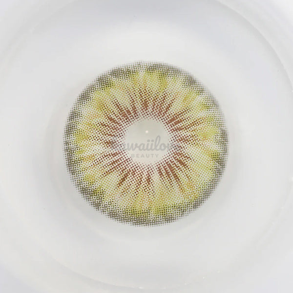 Cleopatra Green realistic colored circle lens contacts by Urban Layer Korea. These beautiful and natural looking lenses ship fast from the USA.