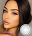 Urban Layer Cloud R Ice Gray circle lenses are special colored contacts that feature natural light cool grey 3 tone blended color, and a dark limbal ring encircling your eyes to make them stand out for a cute and subtle dolly eyed look. Our authentic Cloud R Ice Gray circle lenses ship fast from the USA and include a free cute contact lens case with each pair.