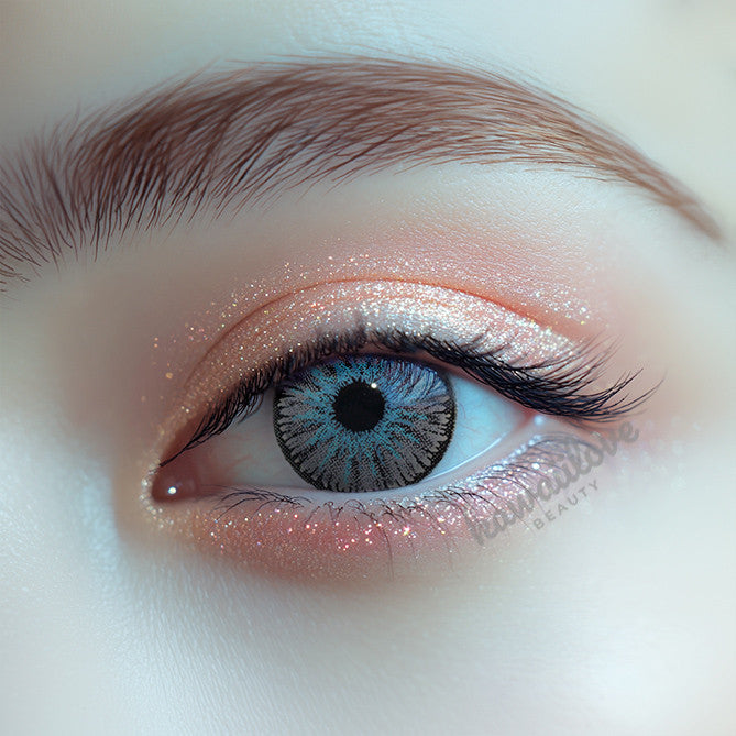 Crazy Lab by Urban Layer Doll Gray colored contacts, featuring cute big eye circle lenses for kawaii anime cosplay. These vibrant grey lenses create dolly eyes and are available with fast, free shipping in the USA.