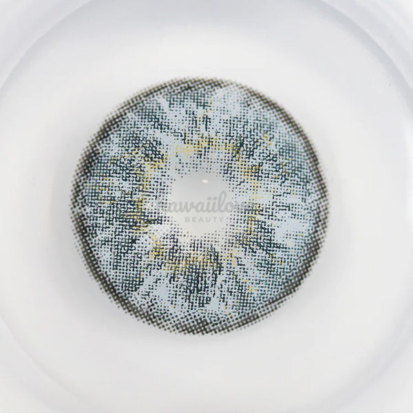 Daddario Gray circle lenses by Urban Layer are a rich grey color that looks extremely realistic and have a 4-tone pattern for natural-looking eyes. These colorful, opaque, silicone hydrogel-made lenses are comfortable to wear and come with a free lens cover. They ship quickly from the USA.