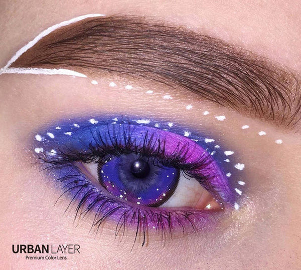 Starry eyed Galaxy Violet circle lenses by Urban Layer ships fast from the USA