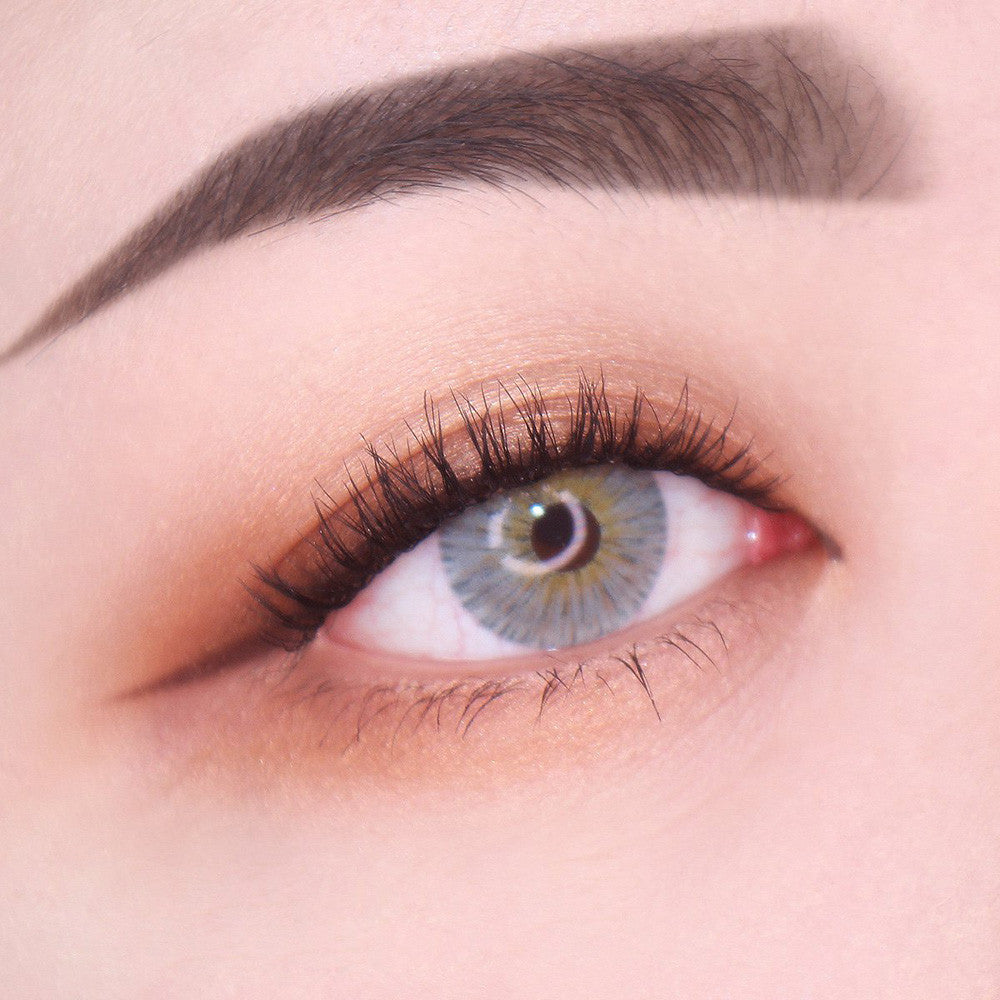 Gogh Gray colored contact lenses cover natural irises for a complete color change. USA fast shipping on Urban Layer Gogh circle lens. Main image