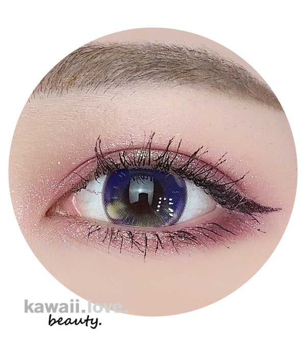 Kawaii Violet super cute circle lenses by Urban Layer Korea are perfect for your cosplay and anime looks. These adorable purple contacts feature a unique multi-toned design inspired by Japanese animation, creating a dreamy, kawaii doe-eyed transformation for your eyes. Each pair of Kawaii Violet circle lenses comes with a free contact lens case and ships fast from the USA.