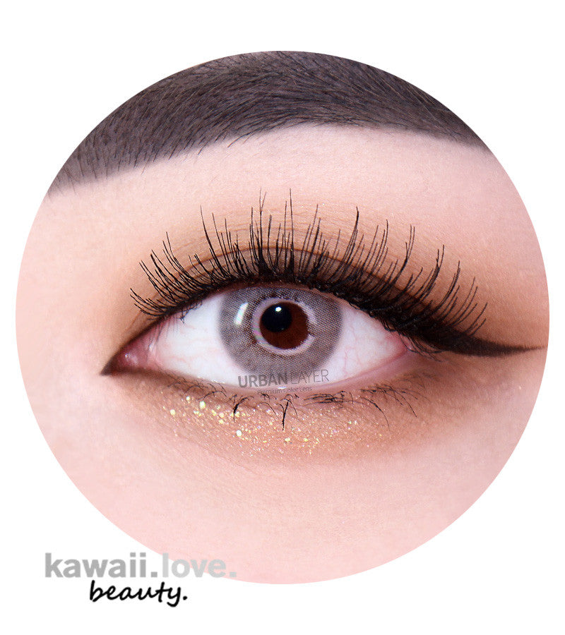 Montreal grey circle lenses are natural and pretty over any eye color. These gorgeous gray contact lenses blend seamlessly with your natural irises and lend your eyes a veil of realistic and pretty stormy color. These dreamy Montreal grey colored contacts by Urban Layer come with a free lens case and ships fast from the USA.