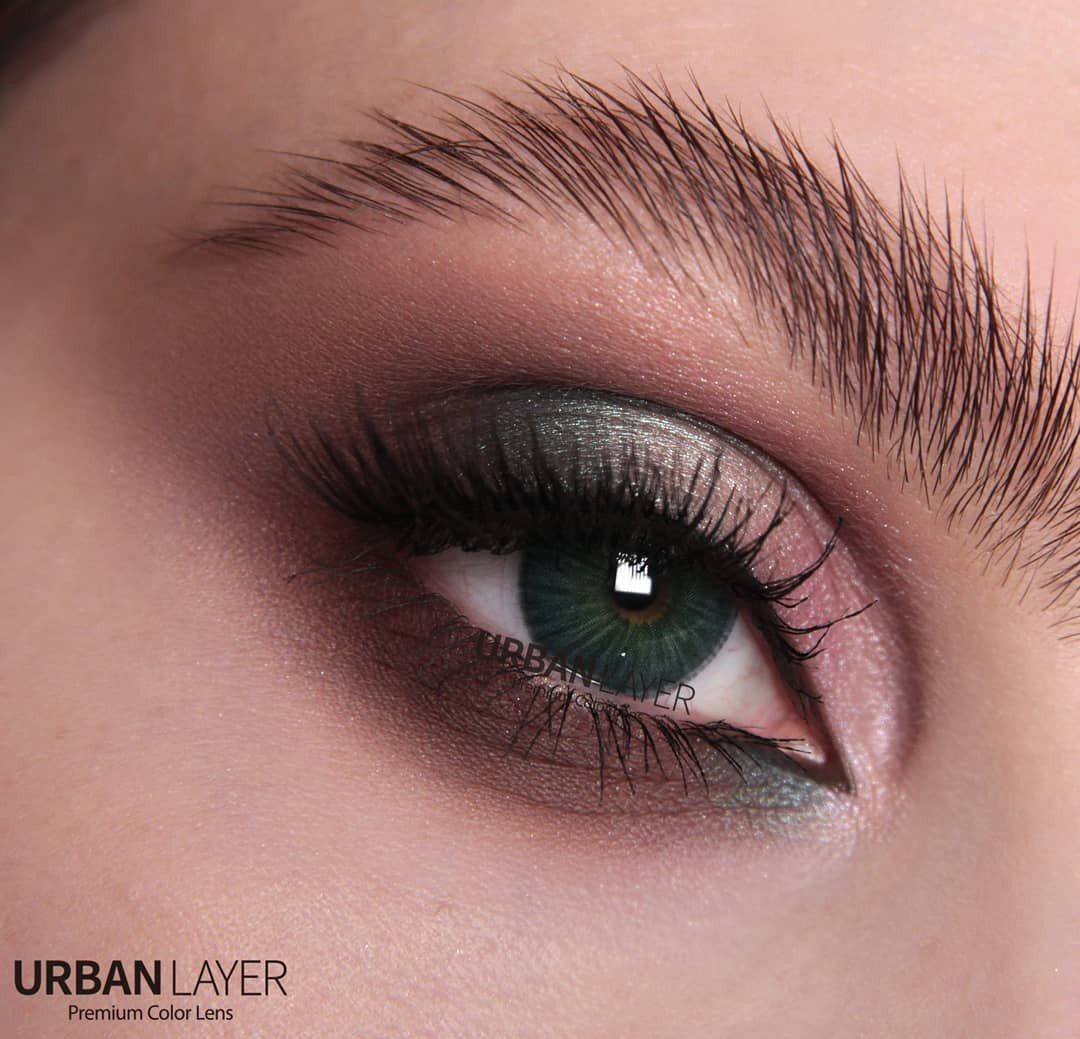 New York N Deep Green Circle Lenses | 1 Year