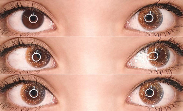 QLo Brown 7 Color Galaxy Circle Lenses