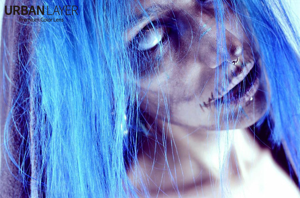 White Blind M costume cosmetic contact lens by CrazyLab