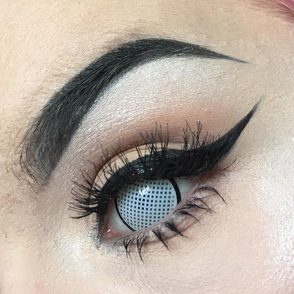 White Mesh R Circle Lenses | 1 Year