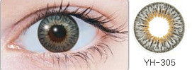 Geo Twins (Cherry Holic) Grey YH305 colored contact lenses.